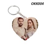 Best Customized Photo print Heart Wooden Keychain
