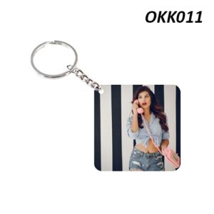 Best Customized Photo print Square Wooden Keychain