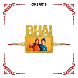 Best Personalized Bhai Text Photo Rakhi OKSR018
