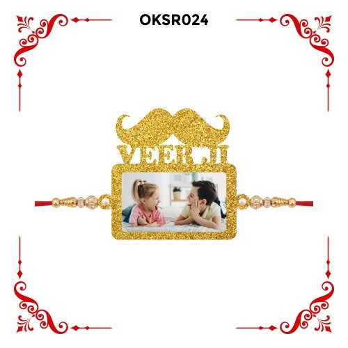 Best Personalized Veerji Photo Rakhi OKSR24