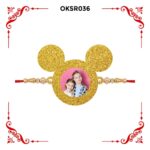 Best Personalized MickeyMouse Photo Rakhi OKSR36