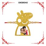 Best Personalized Peppa Pig Photo Rakhi OKSR40