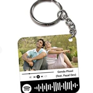 Spotify Wooden Keychain 001