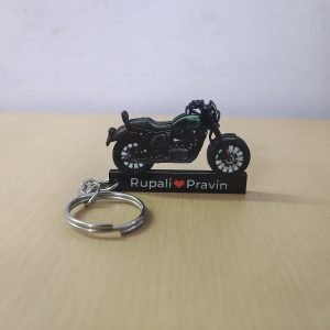 Best Yezdi Roadster Hunter Green Customized Keychain