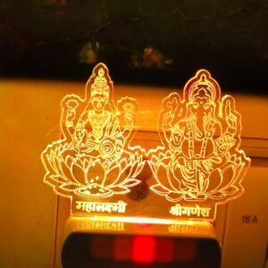 Mahalaxmi ShreeGanesh Acrylic LED Night Lamp