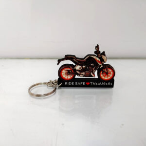 Best KTM Duke 200 White Wooden Keychain