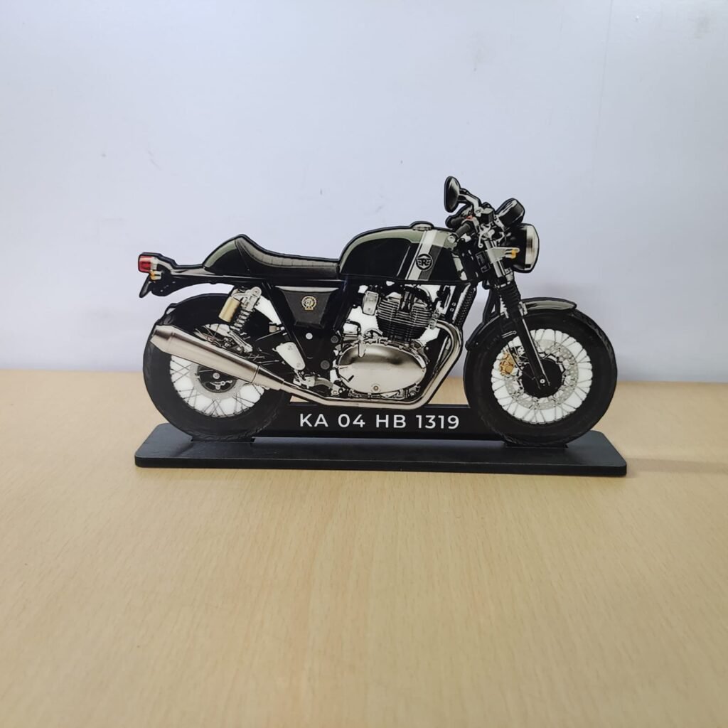 Royal Enfield bike miniature collectible model for bike lovers displayed on desk