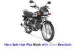 Best Hero Splendor Plus Black with Silver Keychain
