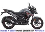 Best Honda X-Blade Matte Steel Black Keychain