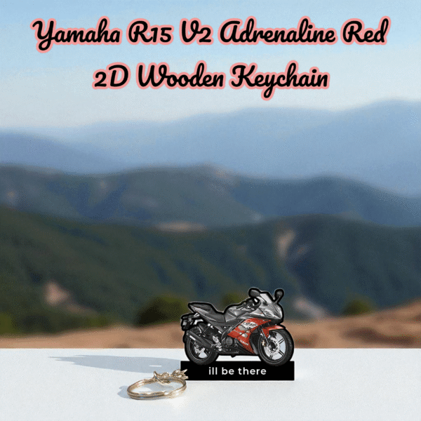 Yamaha R15 V2 Adrenaline Red 2D Keychain | Premium MDF