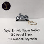 Best Royal Enfield Super Meteor 650 2D Wooden Keychain