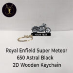 Best Royal Enfield Super Meteor 650 2D Wooden Keychain