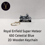 Best Royal Enfield Super Meteor 650 2D Wooden Keychain
