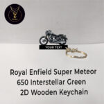 Best Royal Enfield Super Meteor 650 2D Wooden Keychain