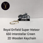 Best Royal Enfield Super Meteor 650 2D Wooden Keychain