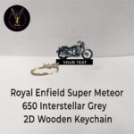 Best Royal Enfield Super Meteor 650 2D Wooden Keychain