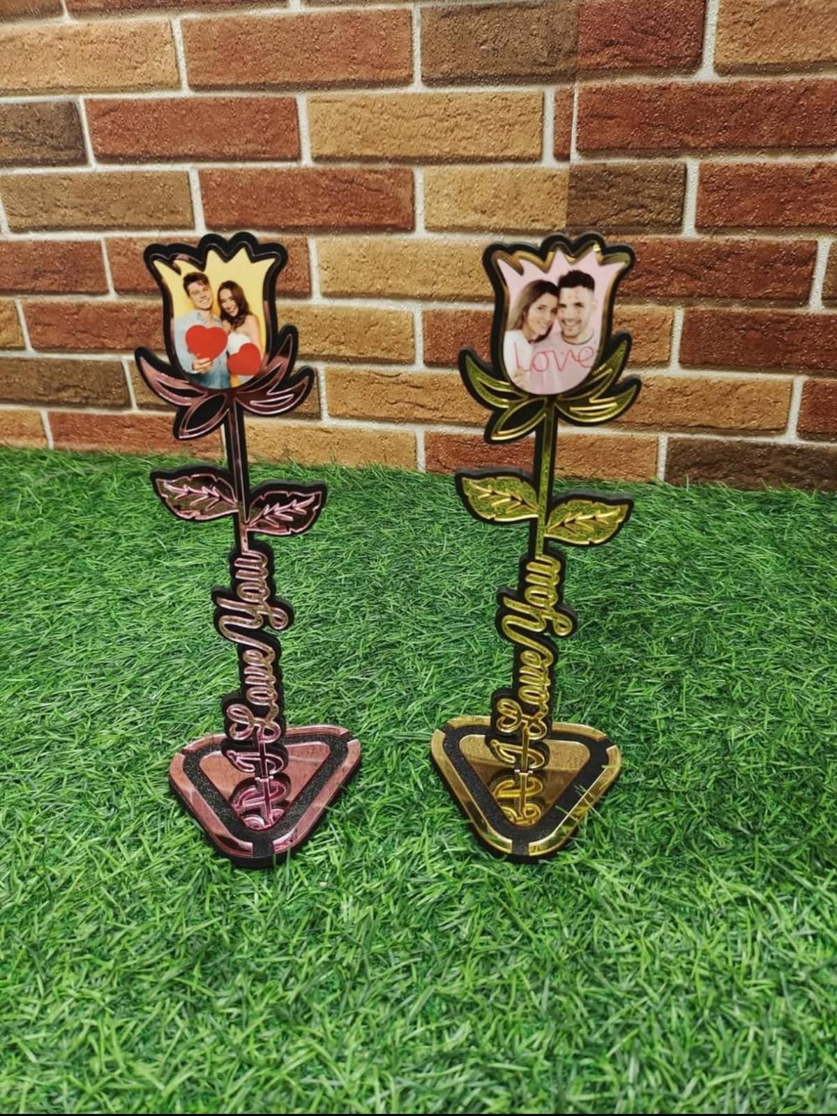 Personalized Photo Rose Stand