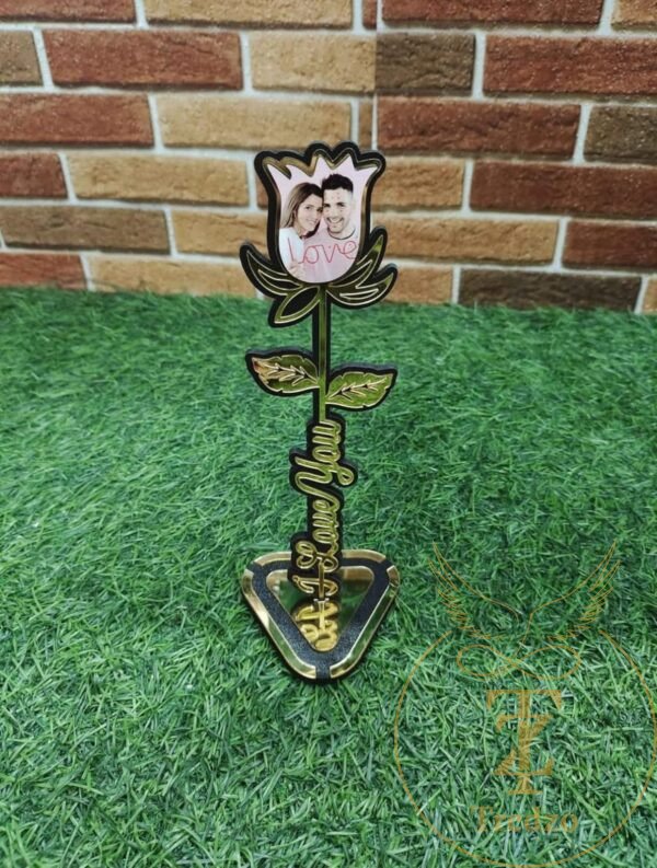 Personalized Photo Rose Stand