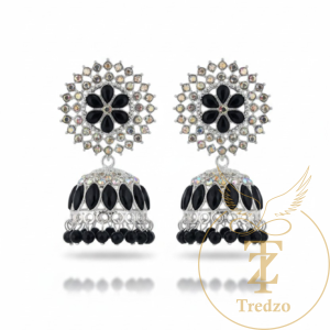 No. 1 black stone jhumkas